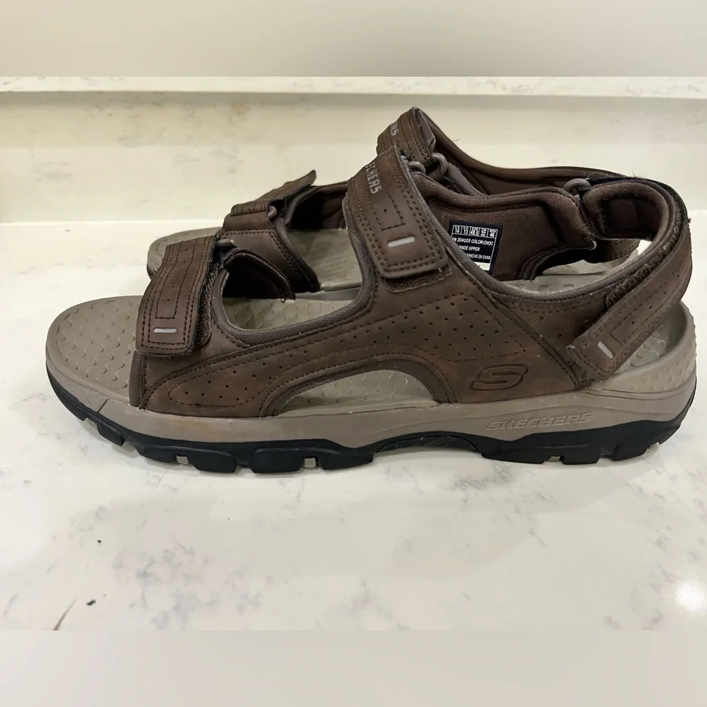 Skechers Dark Brown Open-Toe Sandals